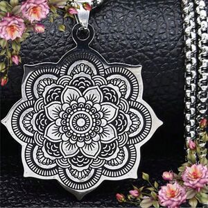 Mandala Stainless Steel Necklace